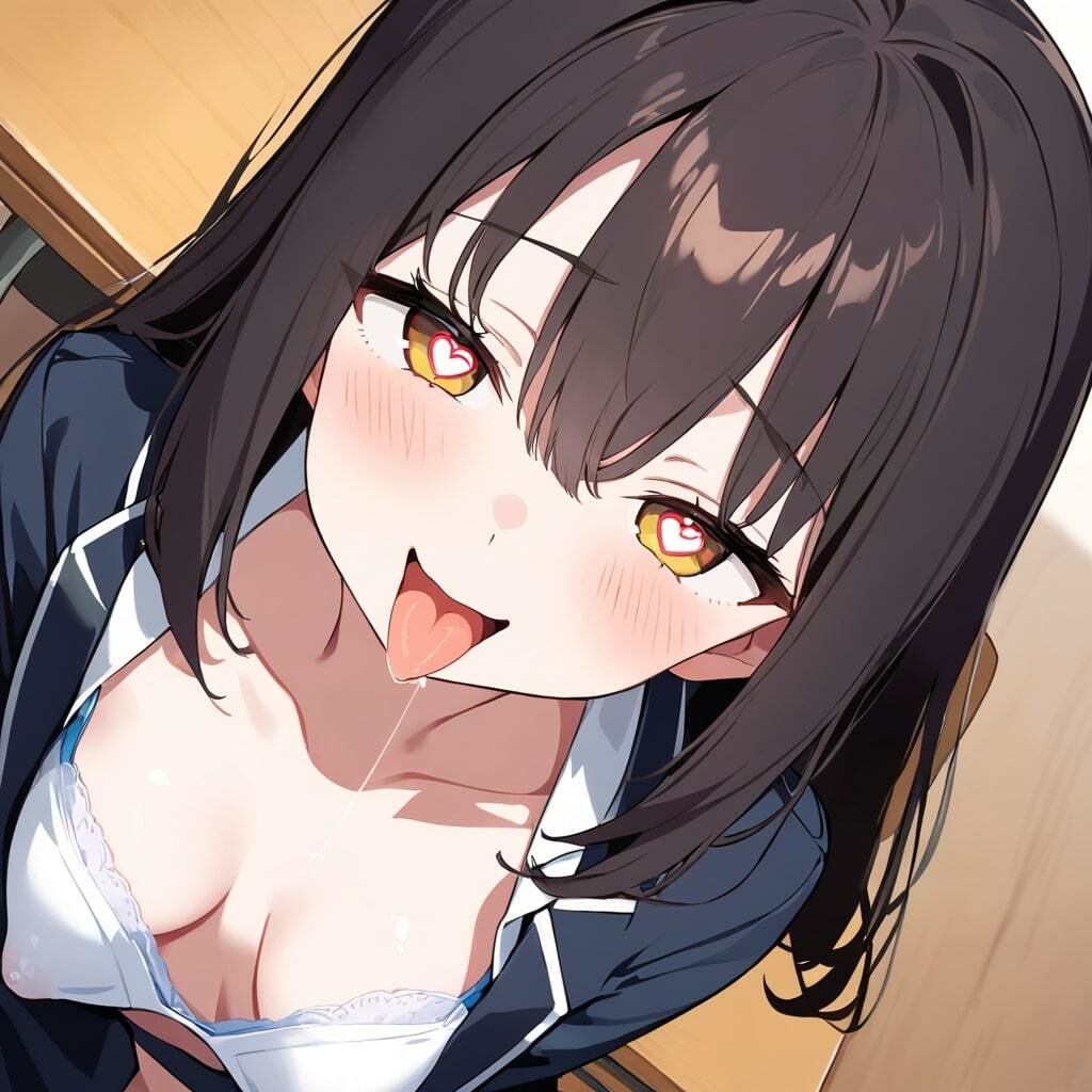 【ごっくん  舌受け口内射精】 - サンプル画像 1