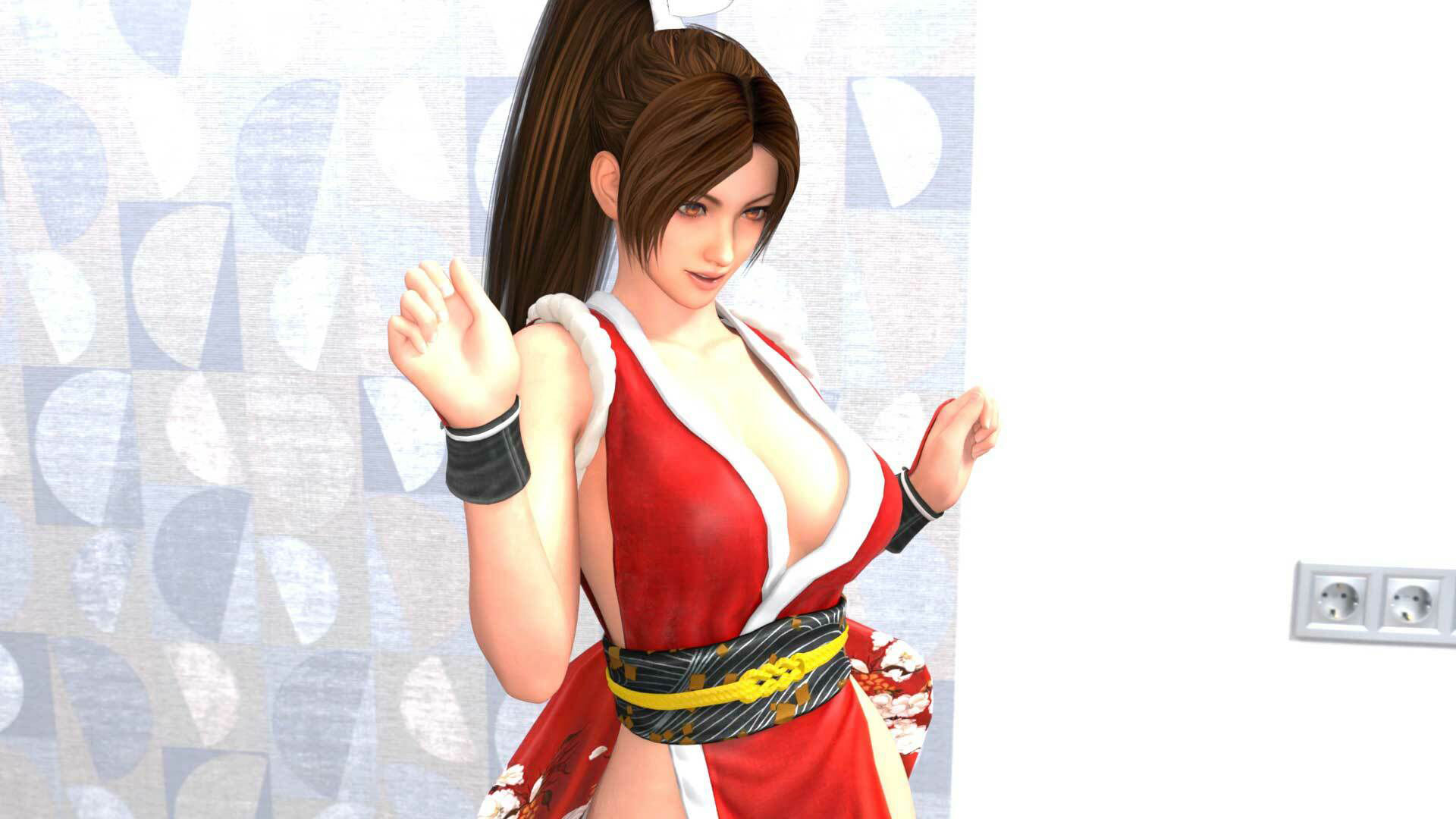 元祖セクシーくノ一『不知火舞』の丸出しおっぱいの乳揺れでヌキまくろう（セルフ・ユサユサ編2） - サンプル画像 2