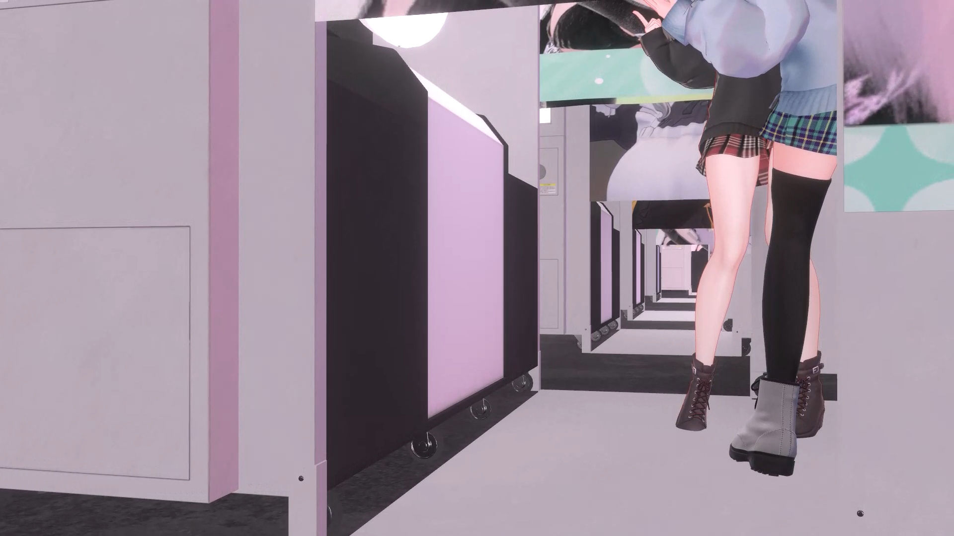 【4KVR】プリクラ落書きコーナーに夢中になっている後ろから - サンプル画像 2