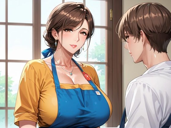 爆乳Iカップ母のねっとり濃厚性教育 - サンプル画像 1