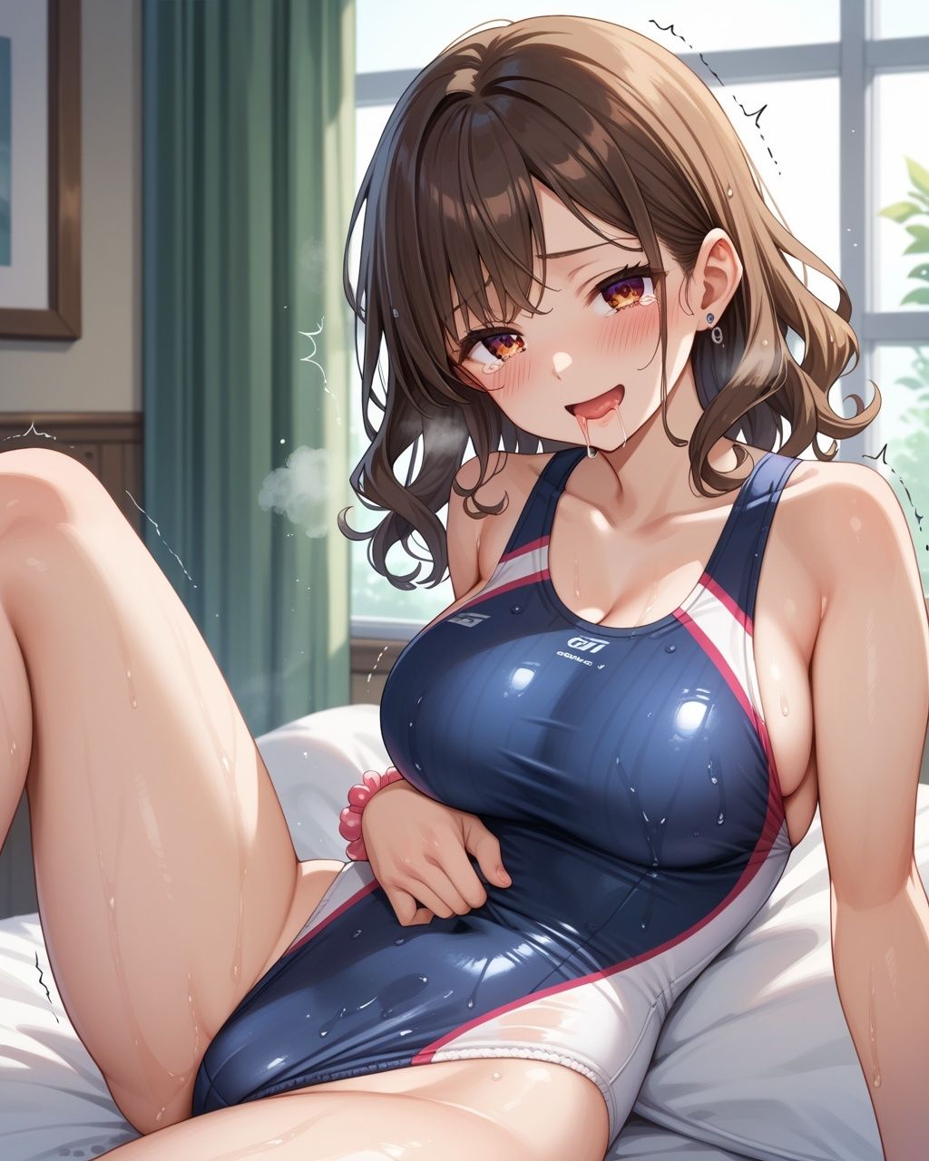 清楚系爆乳スク水 調教性奴● 大量中出しで孕ませる！！ - サンプル画像 2
