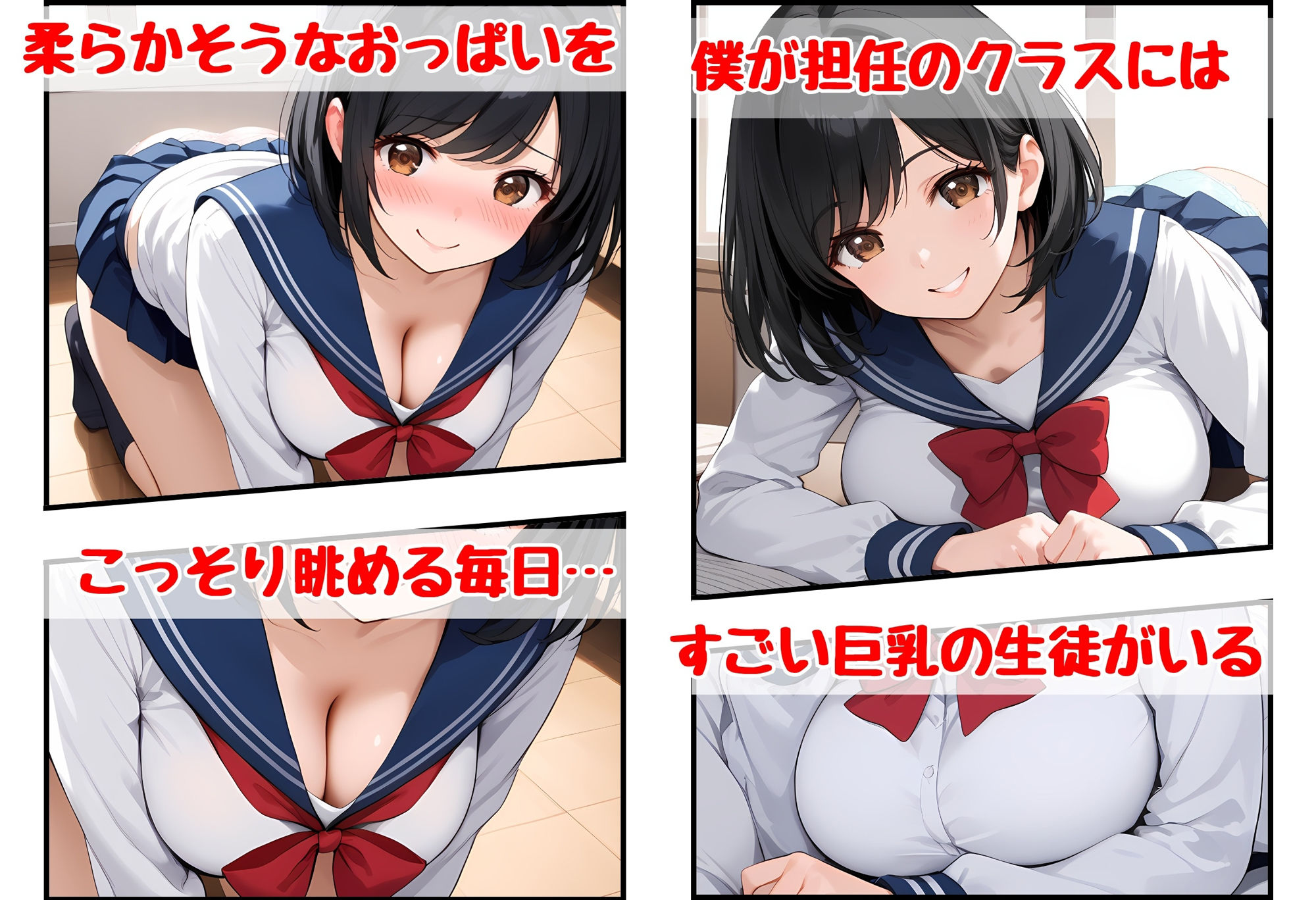女子生徒の巨乳にたくさん甘えさせてもらう話 - サンプル画像 1