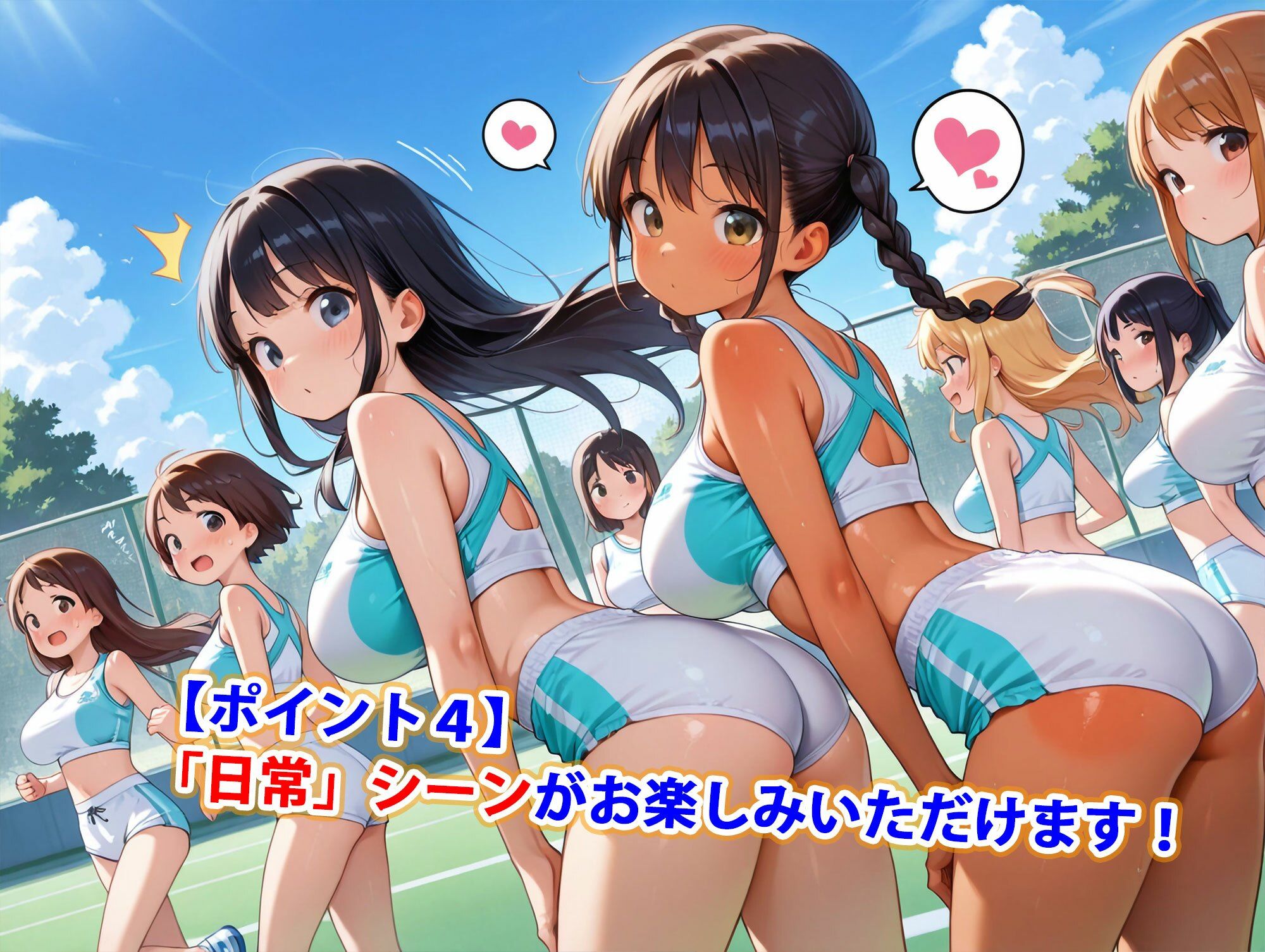 真巨乳ハーレム学園陸上部のスポーツ少女編 - サンプル画像 5