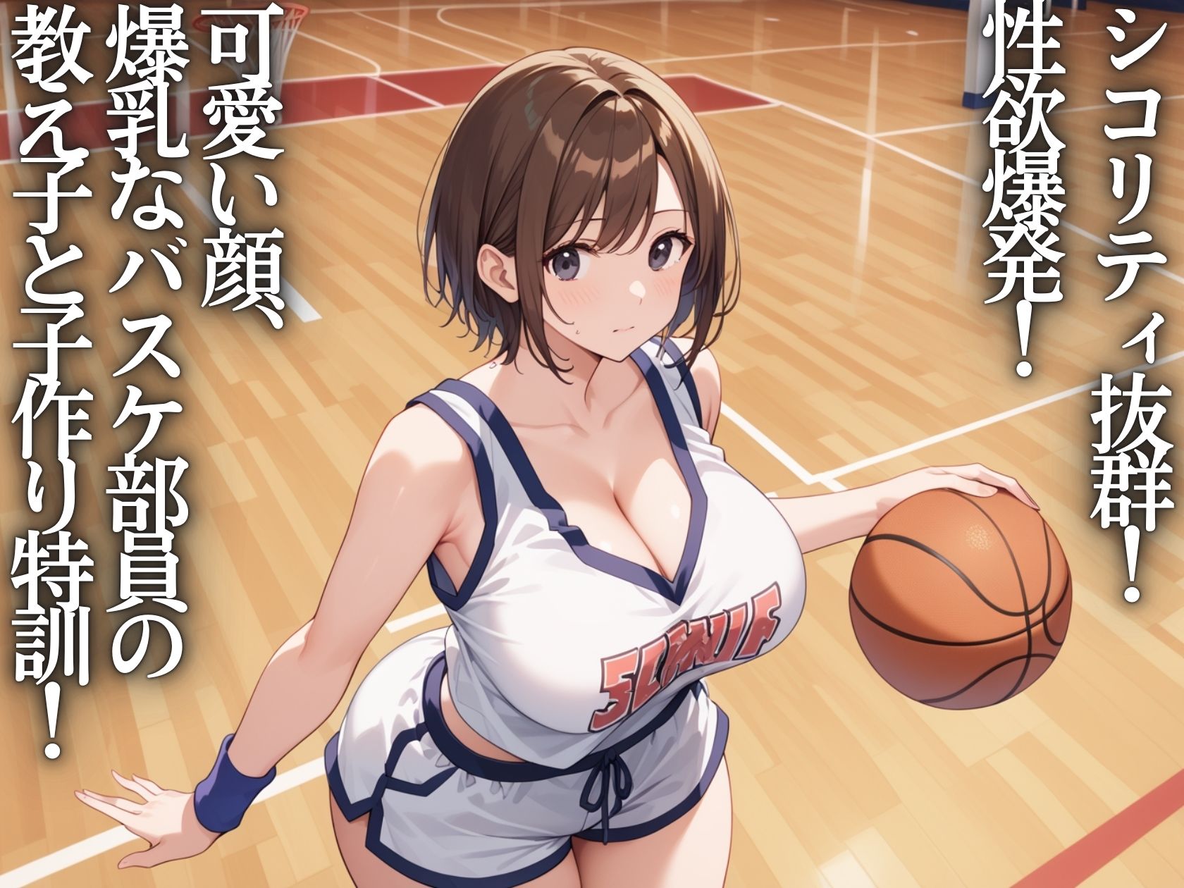 淫乱学園〜生意気な爆乳バスケ部JKを孕ませ種付け特訓 - サンプル画像 1