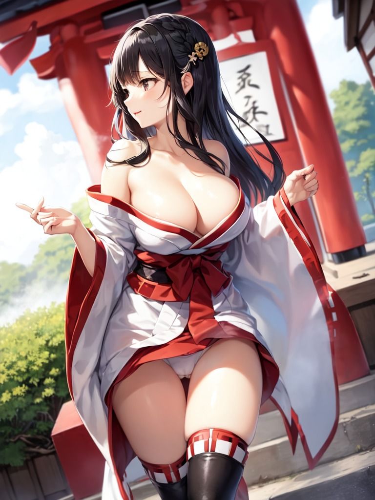 犯●れた巨乳バイト巫女 - サンプル画像 1