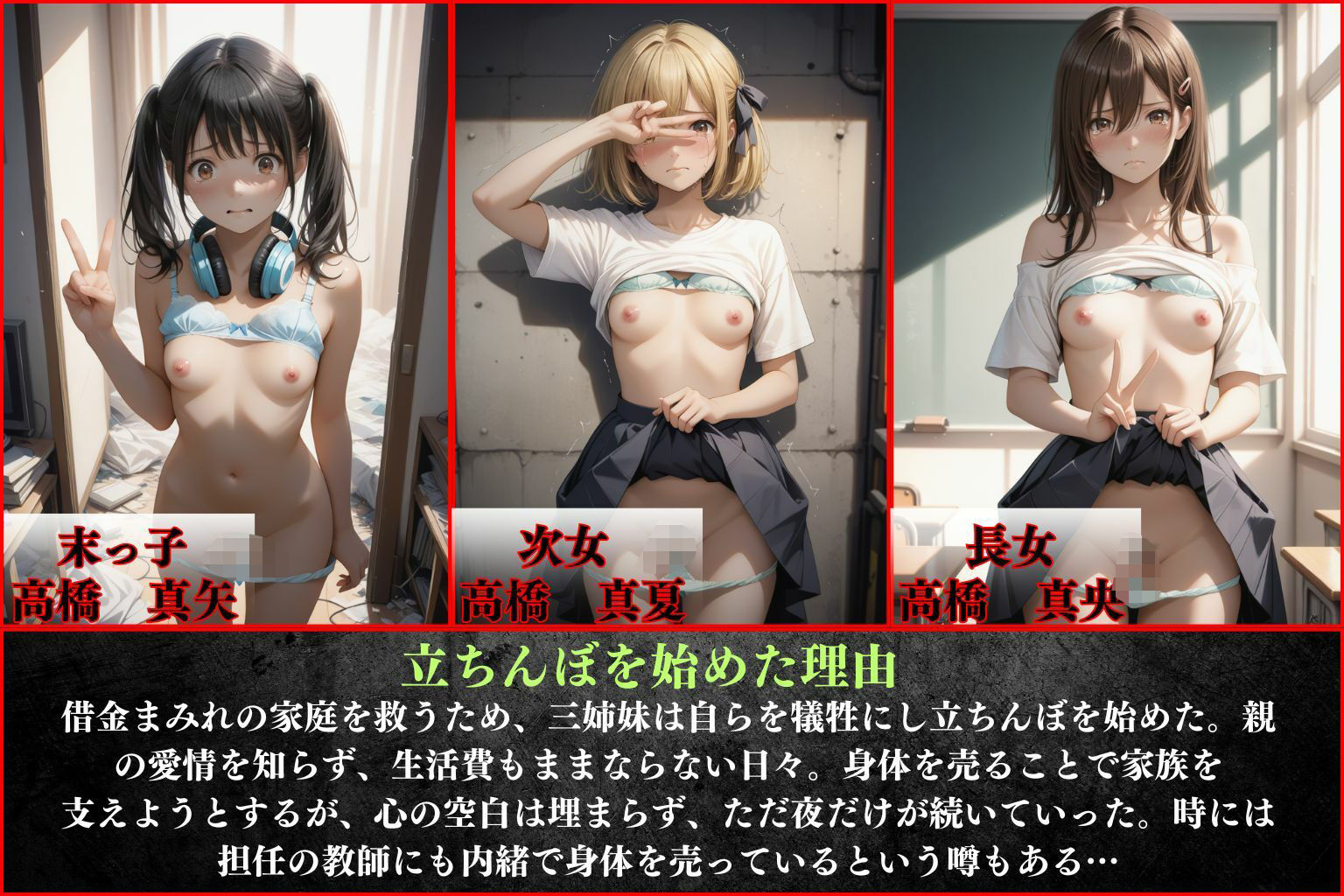立ちんぼ三姉妹〜家族のために身体を売る三姉妹の実態に迫る〜 - サンプル画像 2