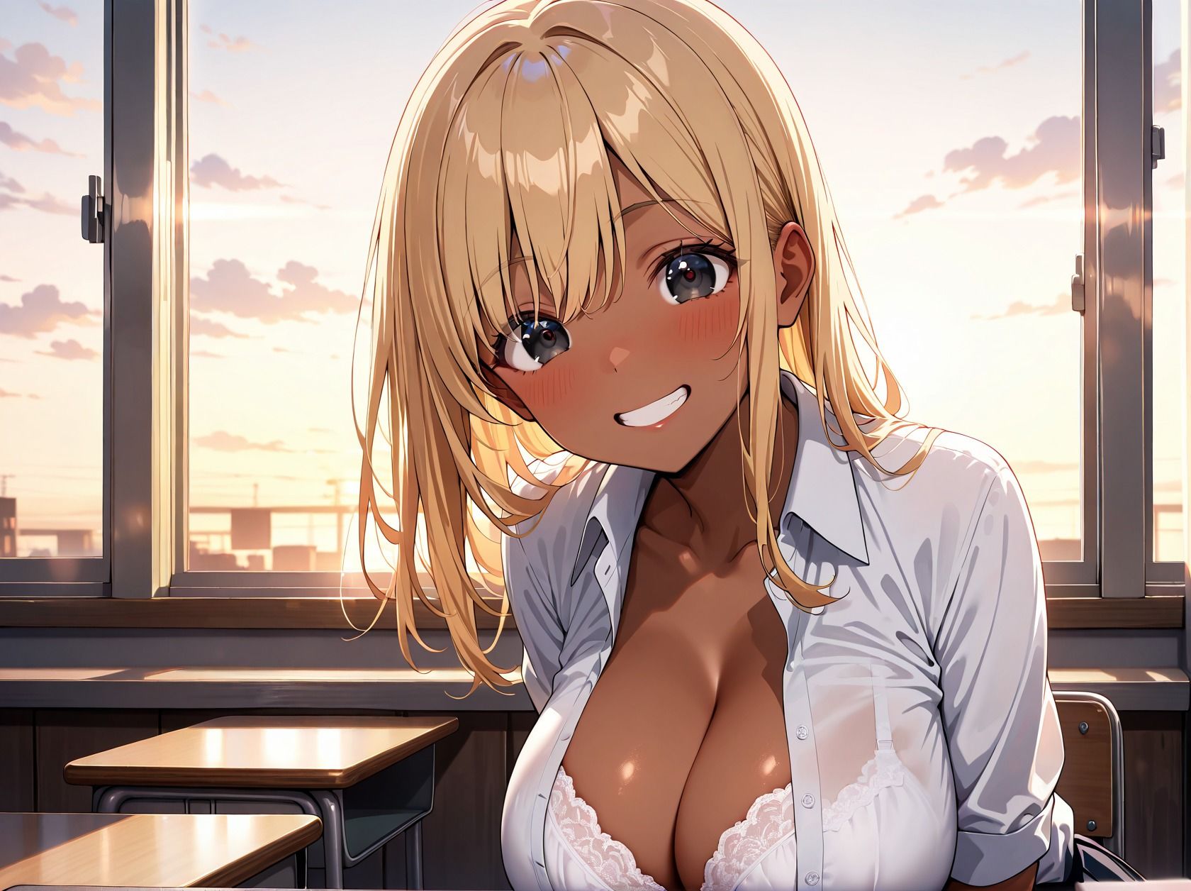 褐色肌の生意気ギャル女子校生をわからせる - サンプル画像 1