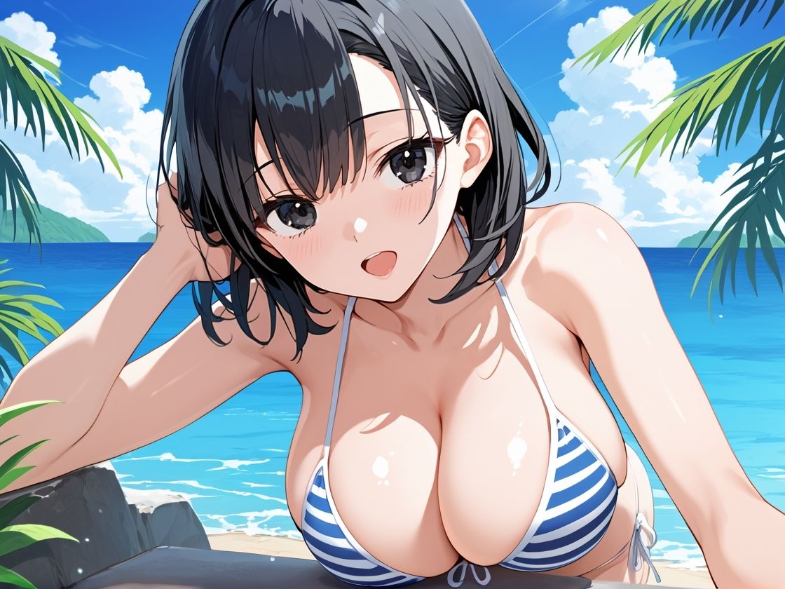 パパ活爆乳女子校生  水着編 - サンプル画像 3