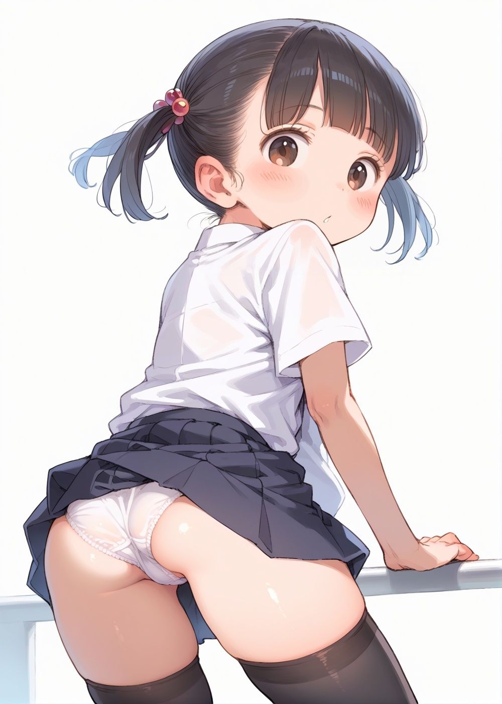 ちっぱいちゃんのおちんぽ搾精居残りれっすん - サンプル画像 1