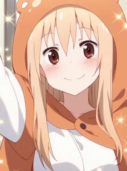 干物妹！うまるちゃんの土間うまるから送られてきた自撮り写真 - サンプル画像 1