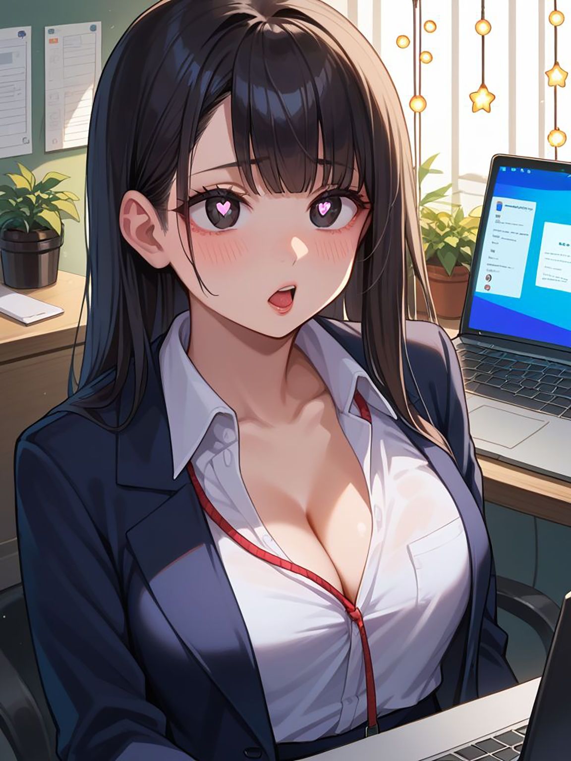 巨乳な部下と勤務時間外に・・ - サンプル画像 1