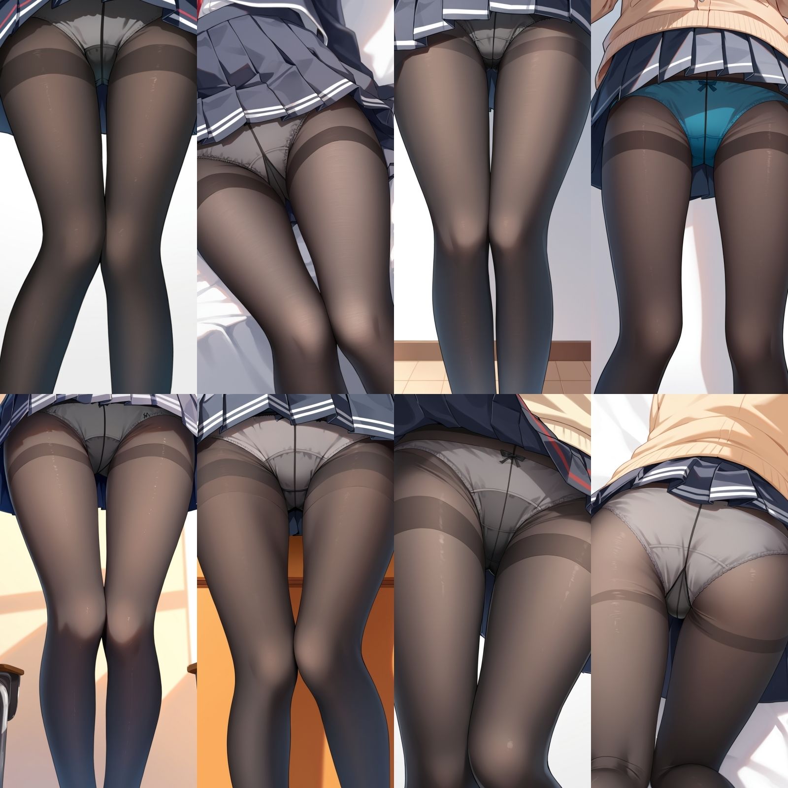 【女子〇生】黒タイツ近距離おパンティー2【500枚】 - サンプル画像 3