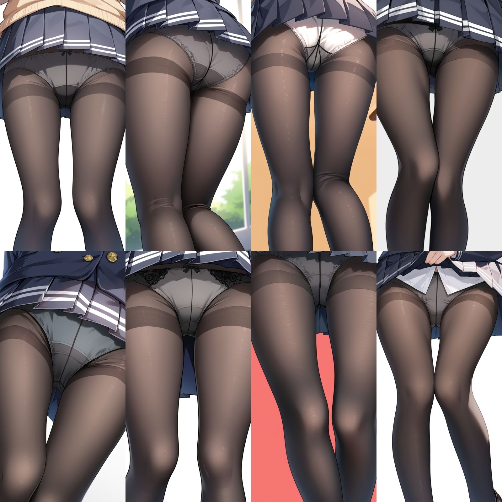 【女子〇生】黒タイツ近距離おパンティー2【500枚】 - サンプル画像 5