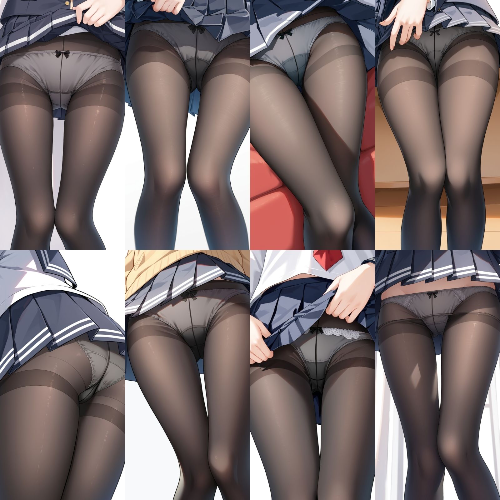 【女子〇生】黒タイツ近距離おパンティー2【500枚】 - サンプル画像 6