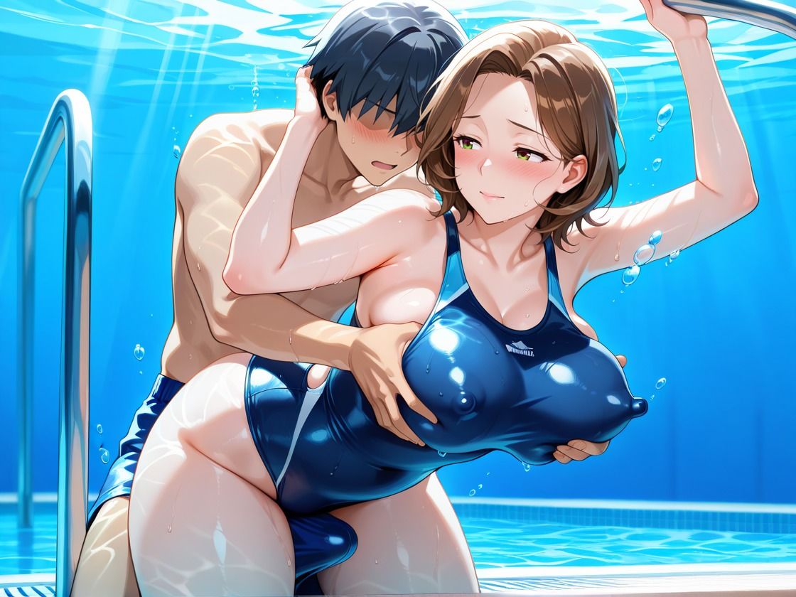 プールで種付け ビキニ人妻とびしょ濡セックス - サンプル画像 6