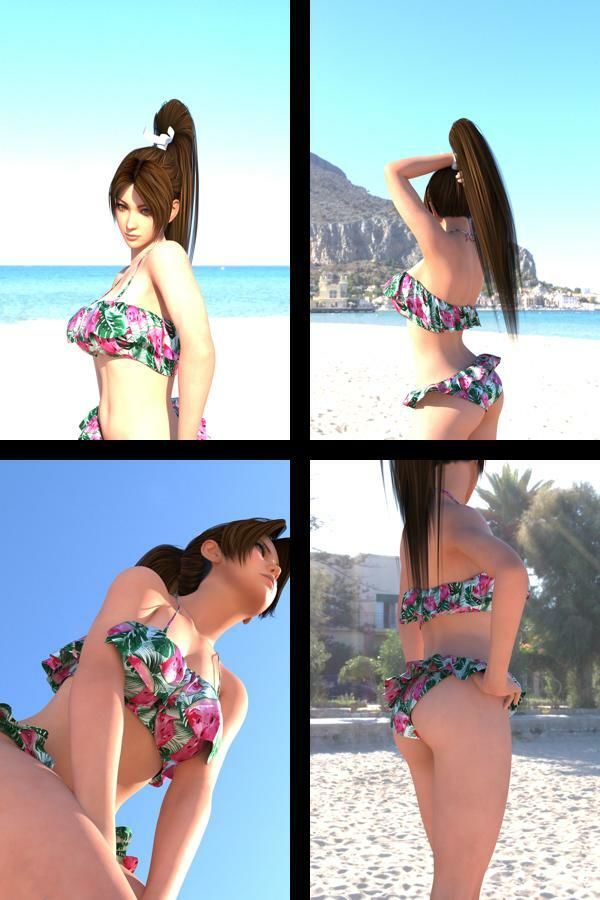 【TD100】元祖セクシー女性格闘家『不知火舞（しらぬいまい）』の学生服写真集SexyNinja-04 - サンプル画像 1