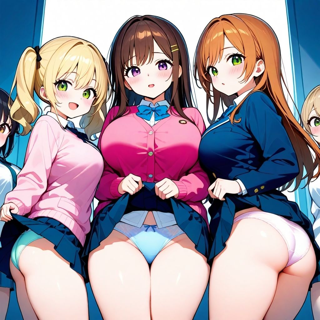 フェチコレVol.48 スカートをたくし上げてパンツを見せつけてくる巨乳JKたち【総枚数250枚】 - サンプル画像 9