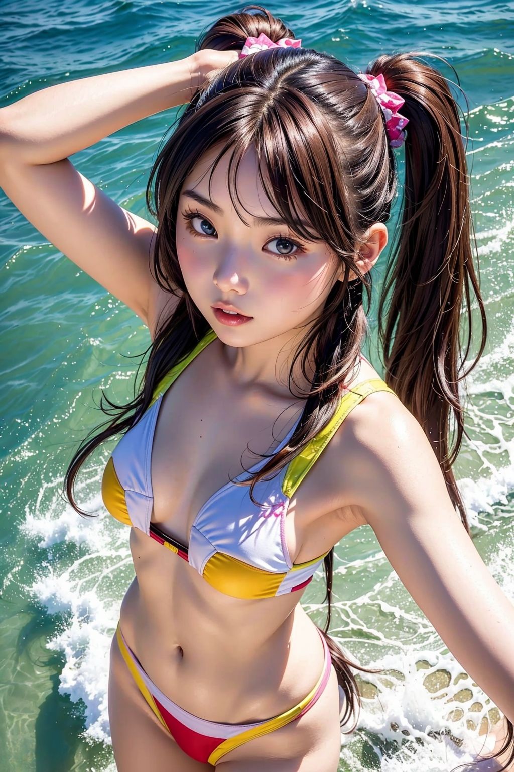 ビーチの天使たち キュートなツインテール - サンプル画像 2