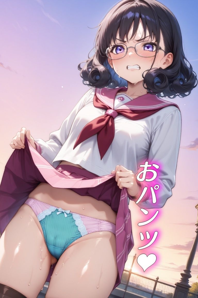 嫌な顔してパンツ見せてくる女の子〜セーラー服編〜 - サンプル画像 3
