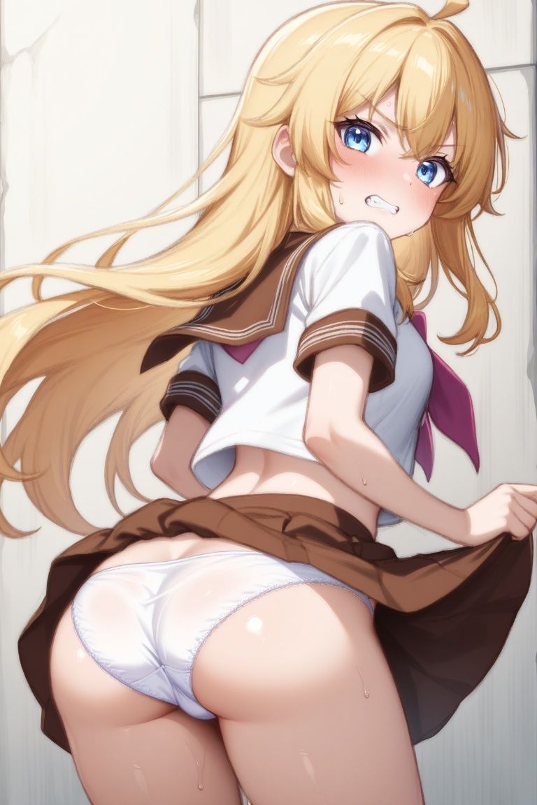 嫌な顔してパンツ見せてくる女の子〜セーラー服編〜 - サンプル画像 9