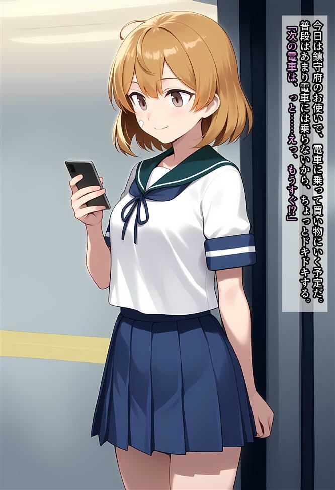 朧ちゃんが電車で痴○される話 - サンプル画像 1