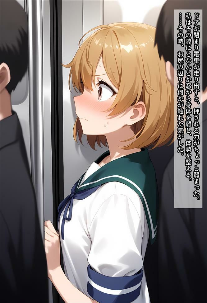 朧ちゃんが電車で痴○される話 - サンプル画像 2