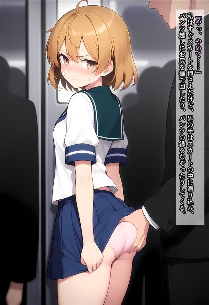 朧ちゃんが電車で痴○される話 - サンプル画像 3
