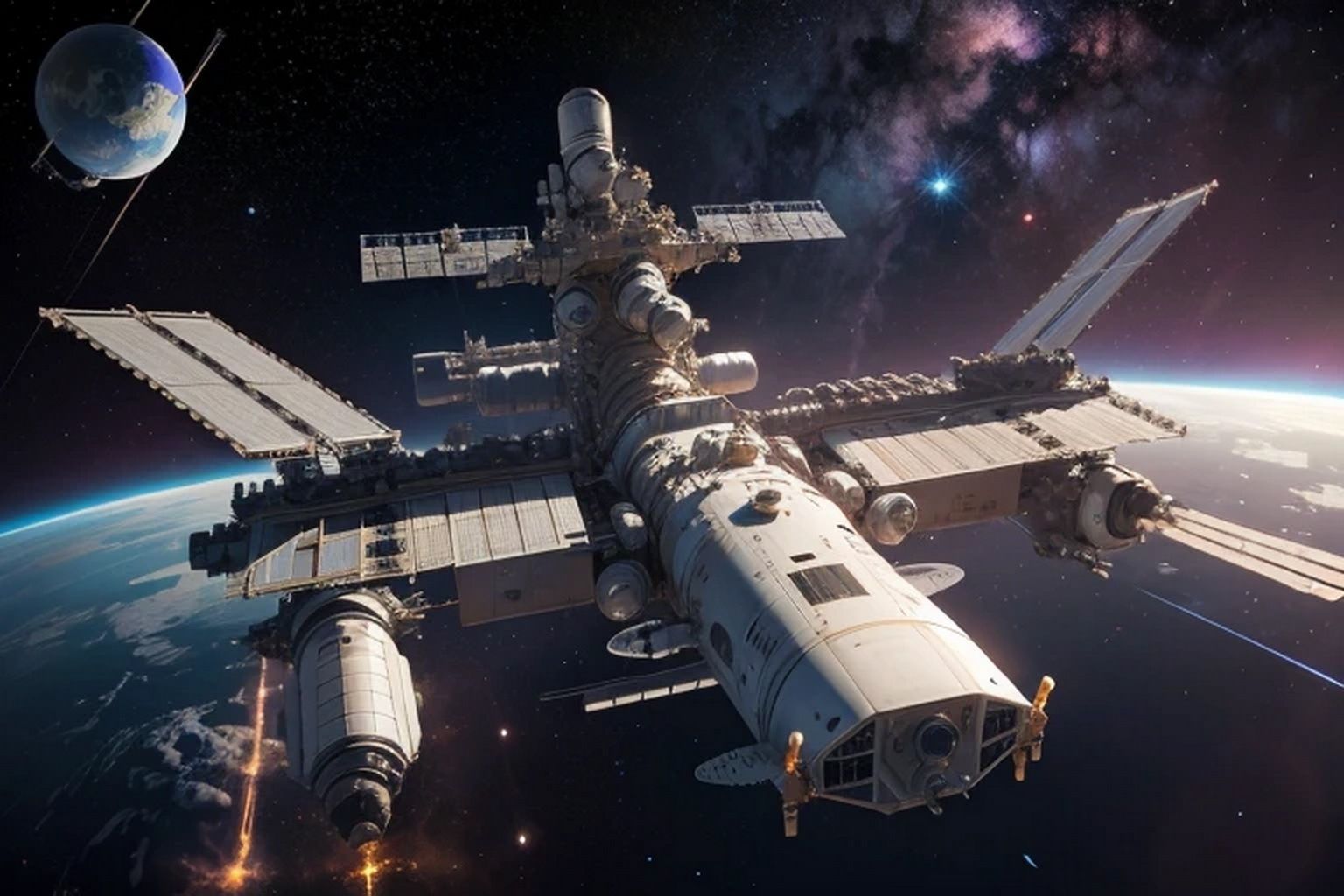 宇宙ステーション  背景素材 - サンプル画像 3