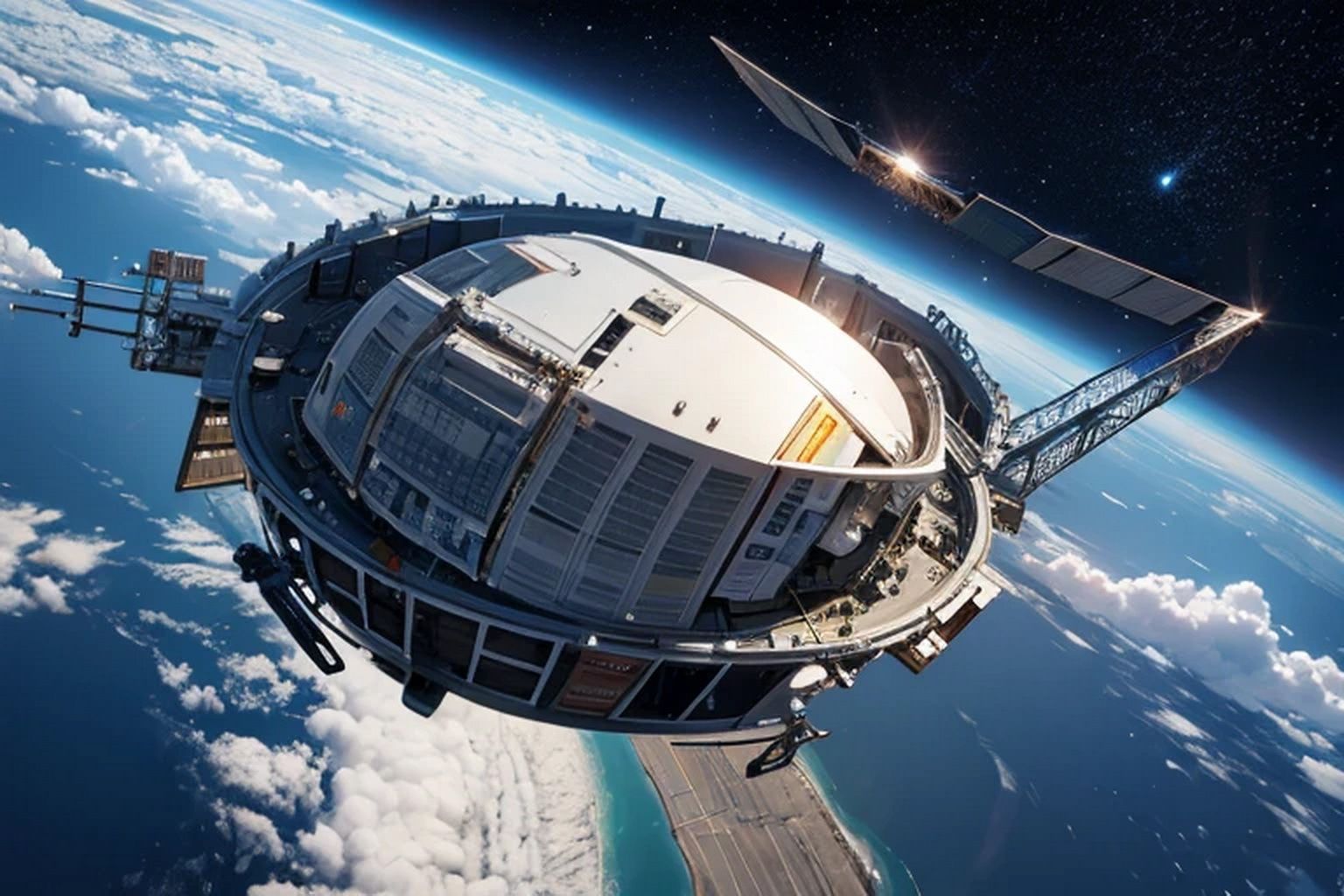宇宙ステーション  背景素材 - サンプル画像 6