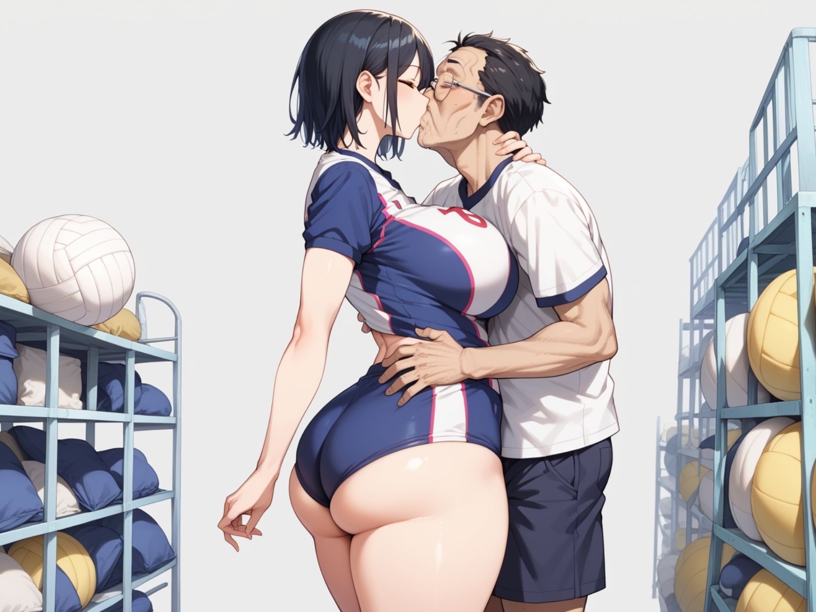 淫乱学園〜高身長爆乳バレー部JKを孕ませ種付け特訓 - サンプル画像 6
