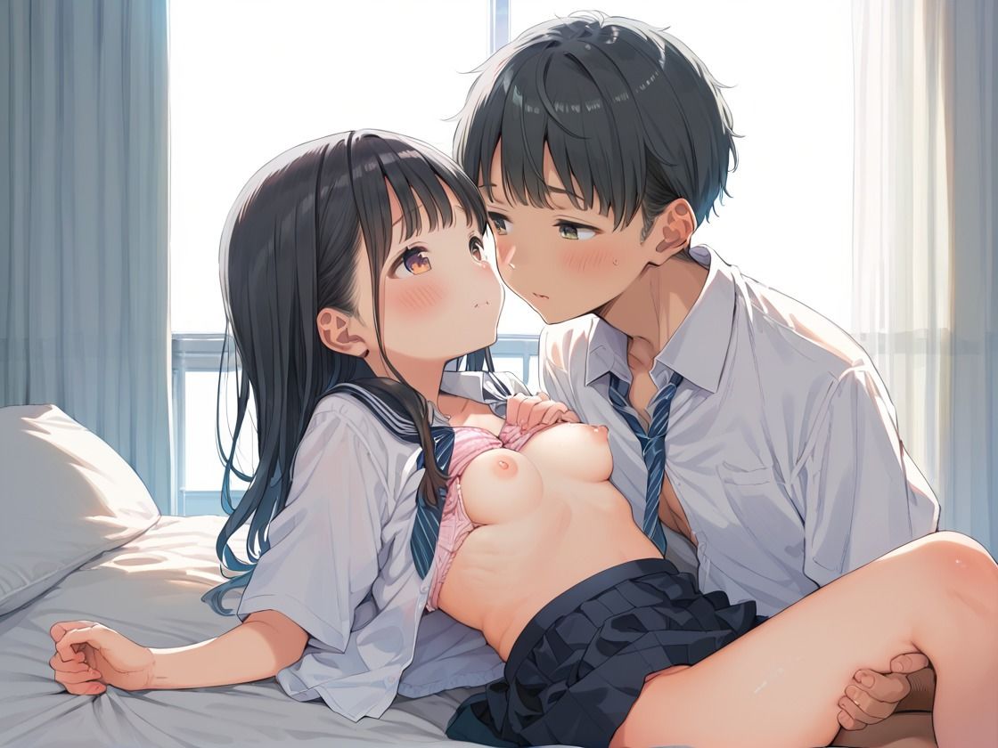 親に内緒でパイパン妹と家でヤリまくる話 - サンプル画像 5