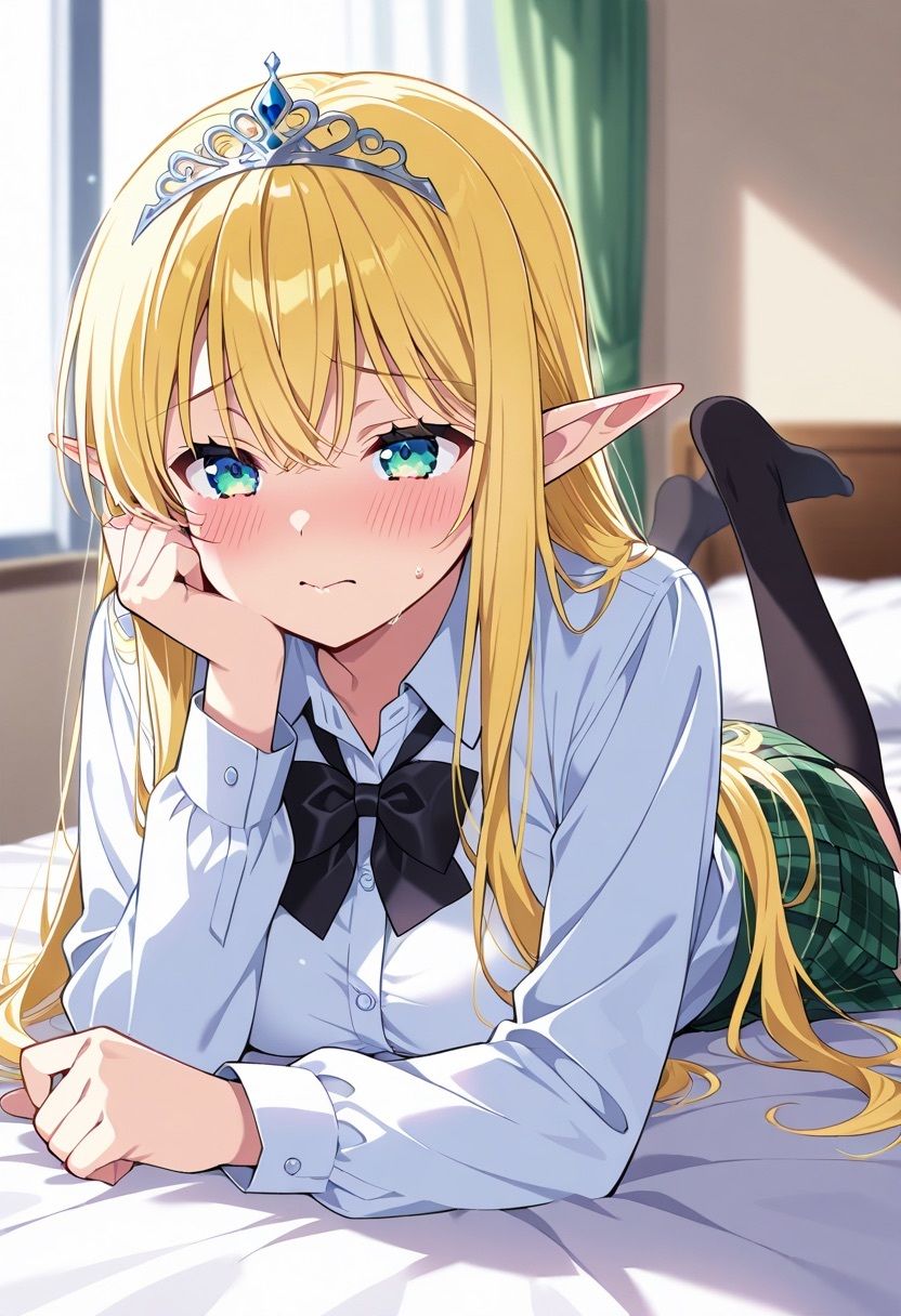 エルフ学園 拘束される従順な王女 - サンプル画像 1