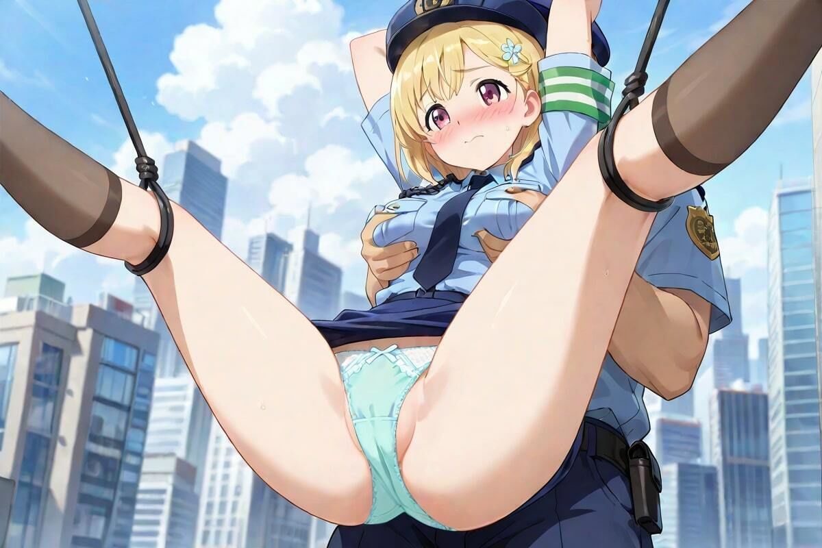 取り締まり強化中  縄で絡めとるセクシーポリス - サンプル画像 1