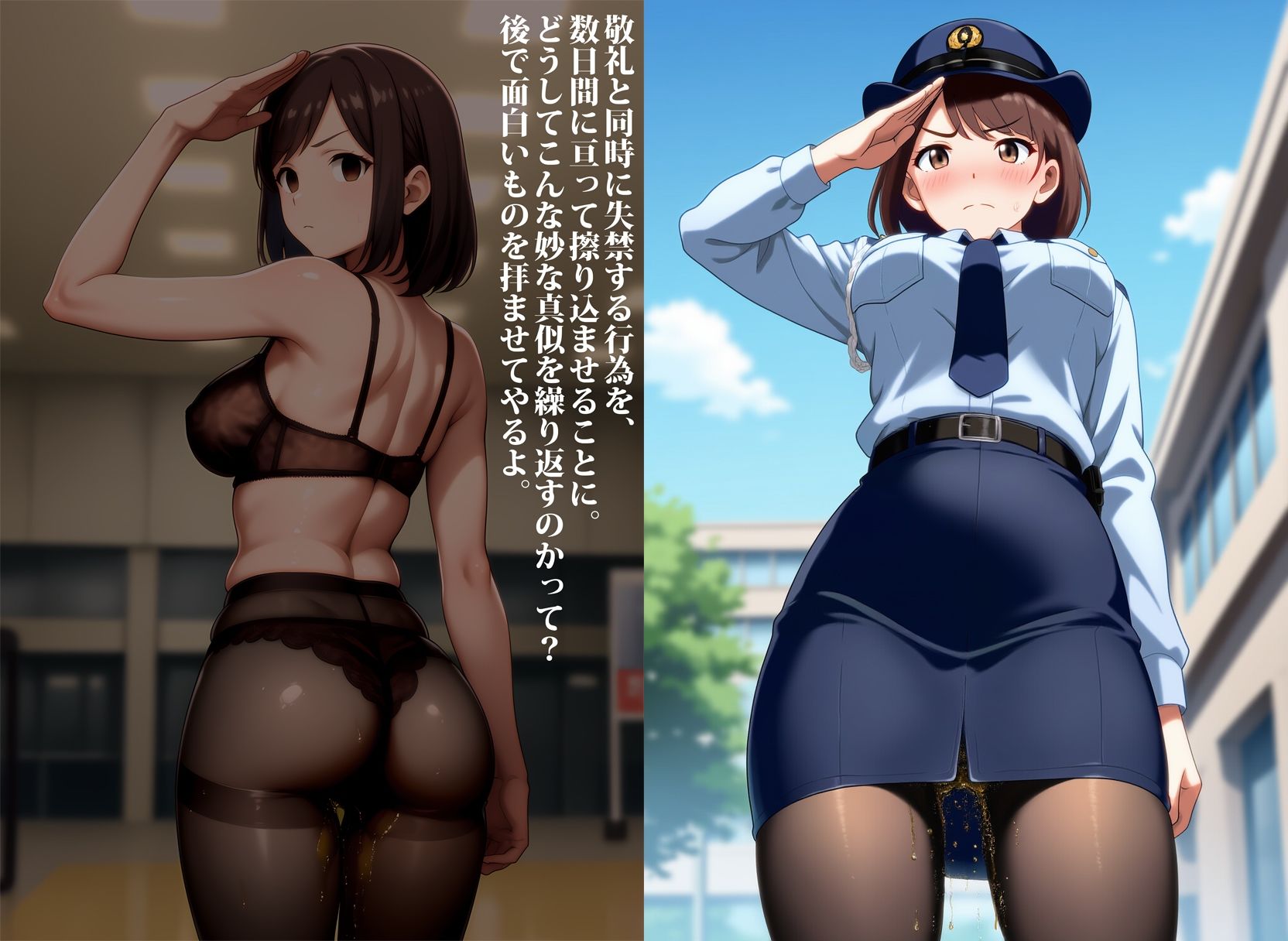 生意気な婦警をお漏らし公僕に調教した件 - サンプル画像 8