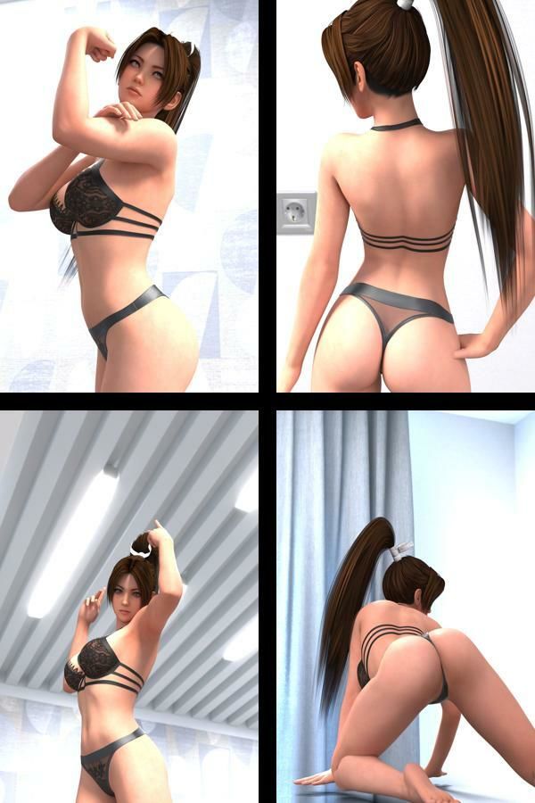 【TD100】元祖セクシー女性格闘家『不知火舞（しらぬいまい）』の学生服写真集SexyNinja-06 - サンプル画像 2