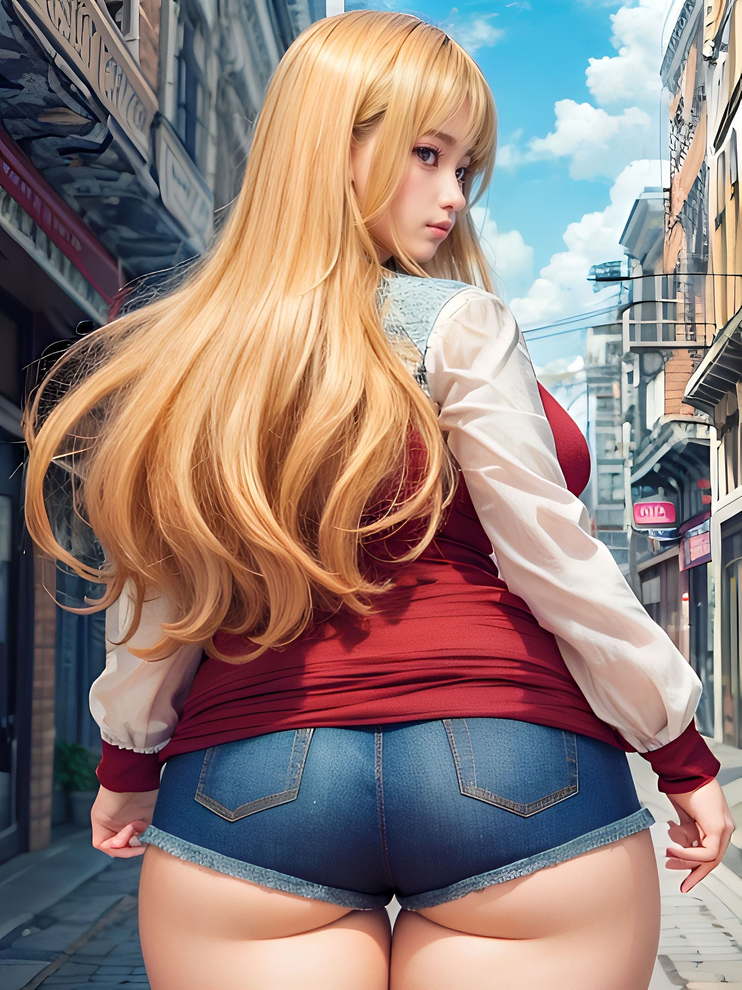 デニムホットパンツ リアル - サンプル画像 8