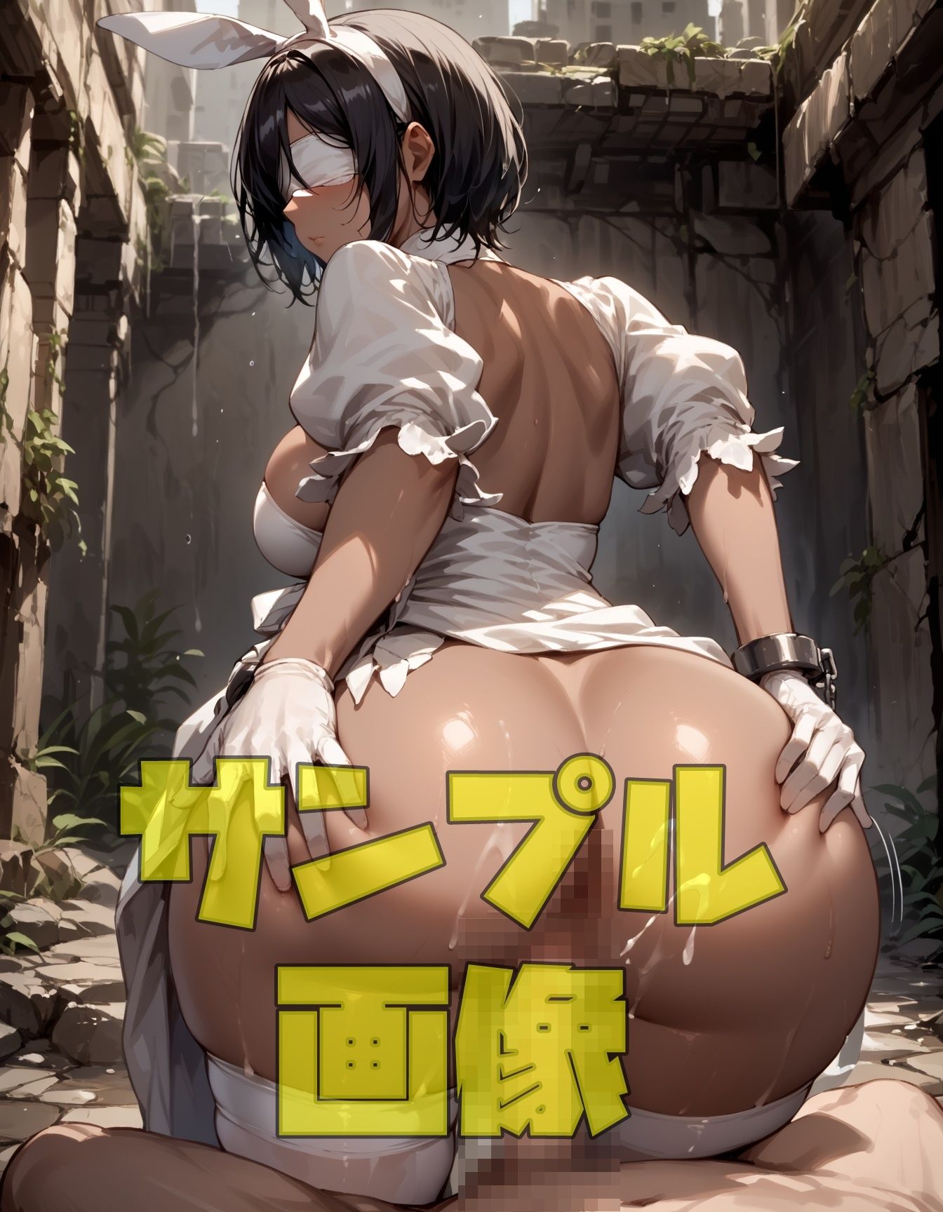 黒い兎に白いオイルを満タンで。 - サンプル画像 5