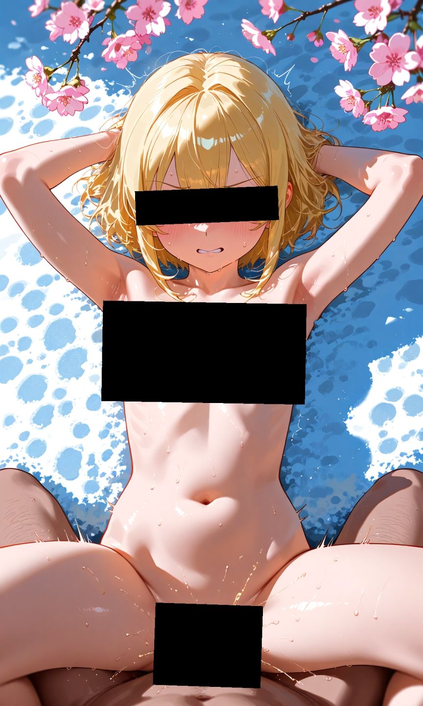 金髪貧乳美少女のえっちな写真集vol.14〜春の雪の朝の海編〜 - サンプル画像 2