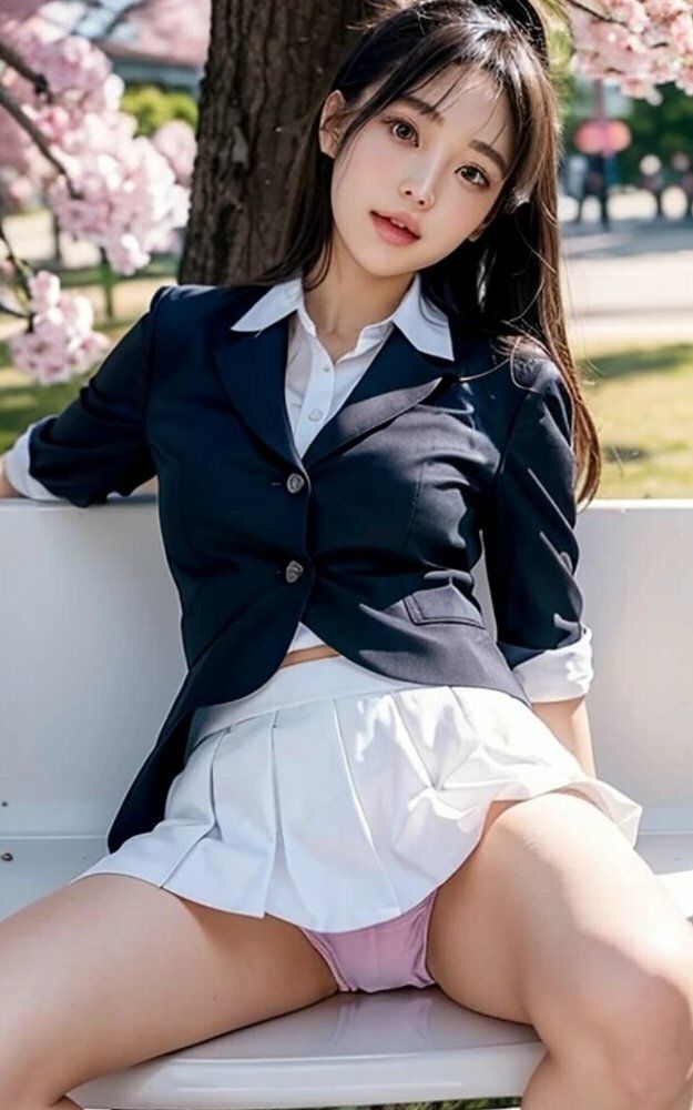 女子大生お花見パンチラ画像集 - サンプル画像 5