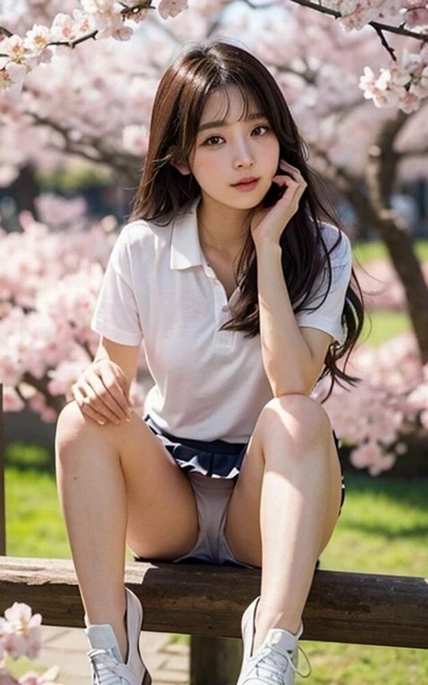 女子大生お花見パンチラ画像集 - サンプル画像 6