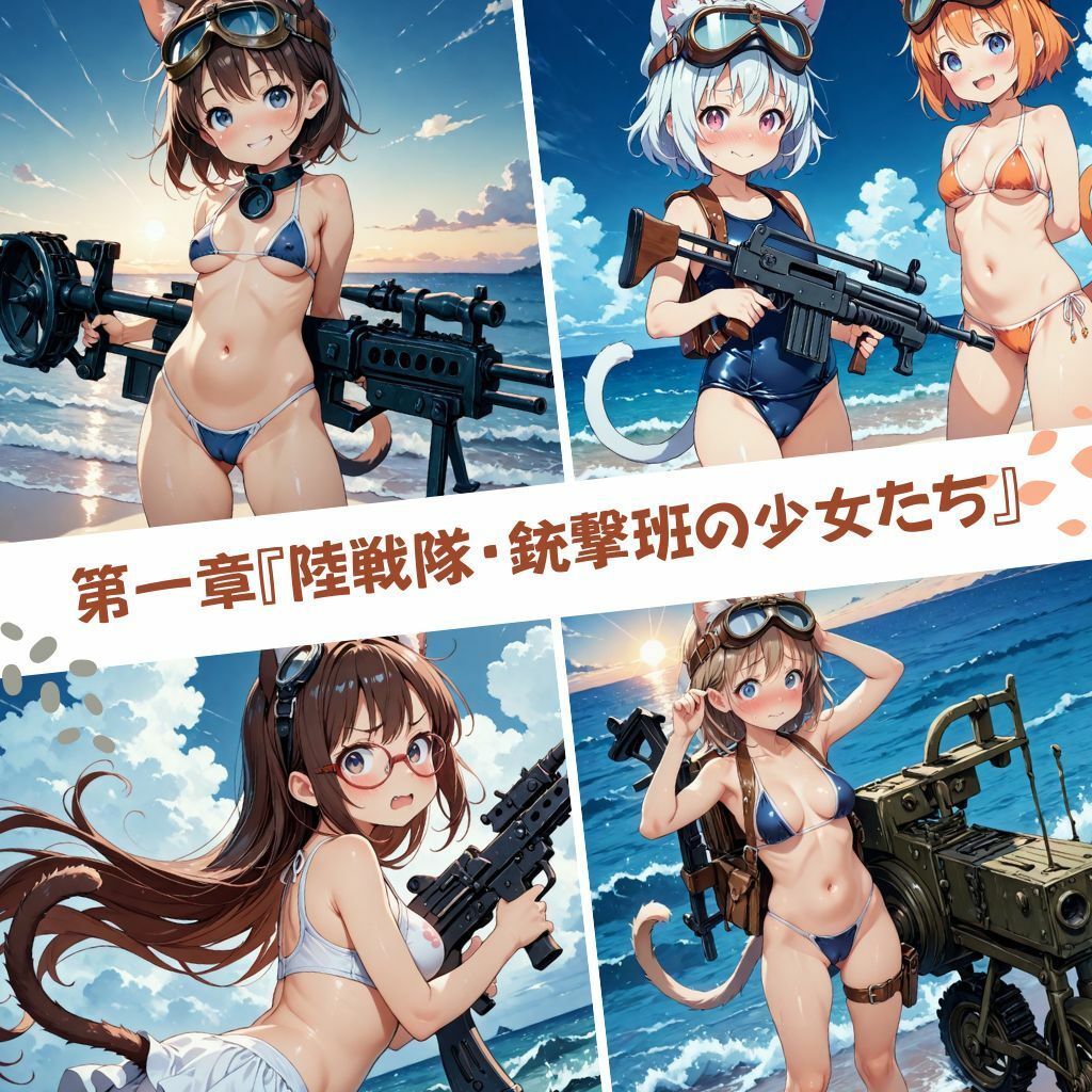 ねこみみ連合王国見聞録 シリーズ  1「猫耳少女陸戦隊の休日」 - サンプル画像 2