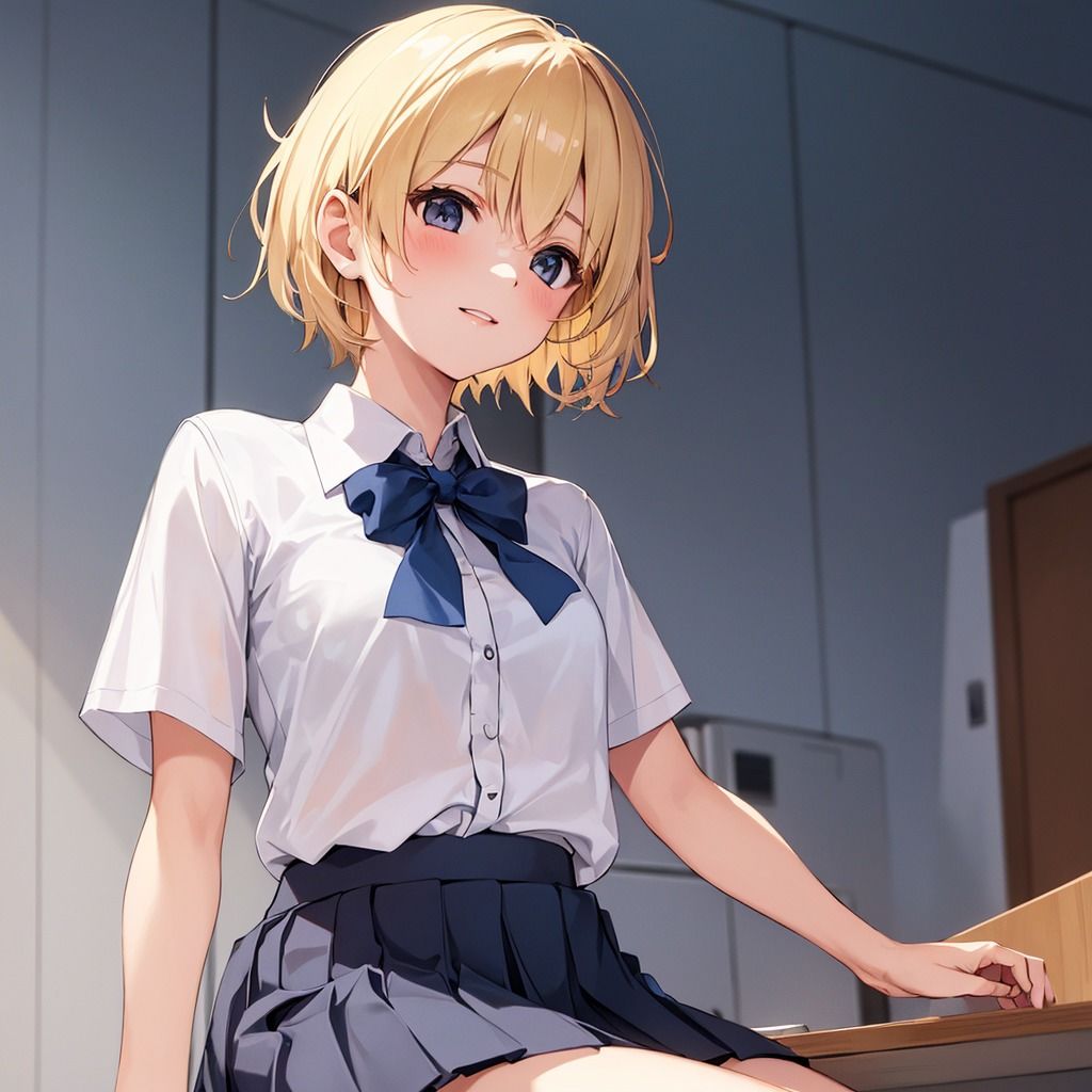 金髪J系孕ませセックス - サンプル画像 1