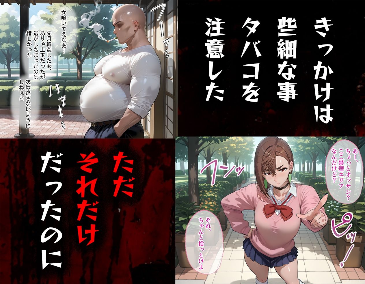 タバコを注意しただけなのに ダンダダン  綾瀬桃編 - サンプル画像 1