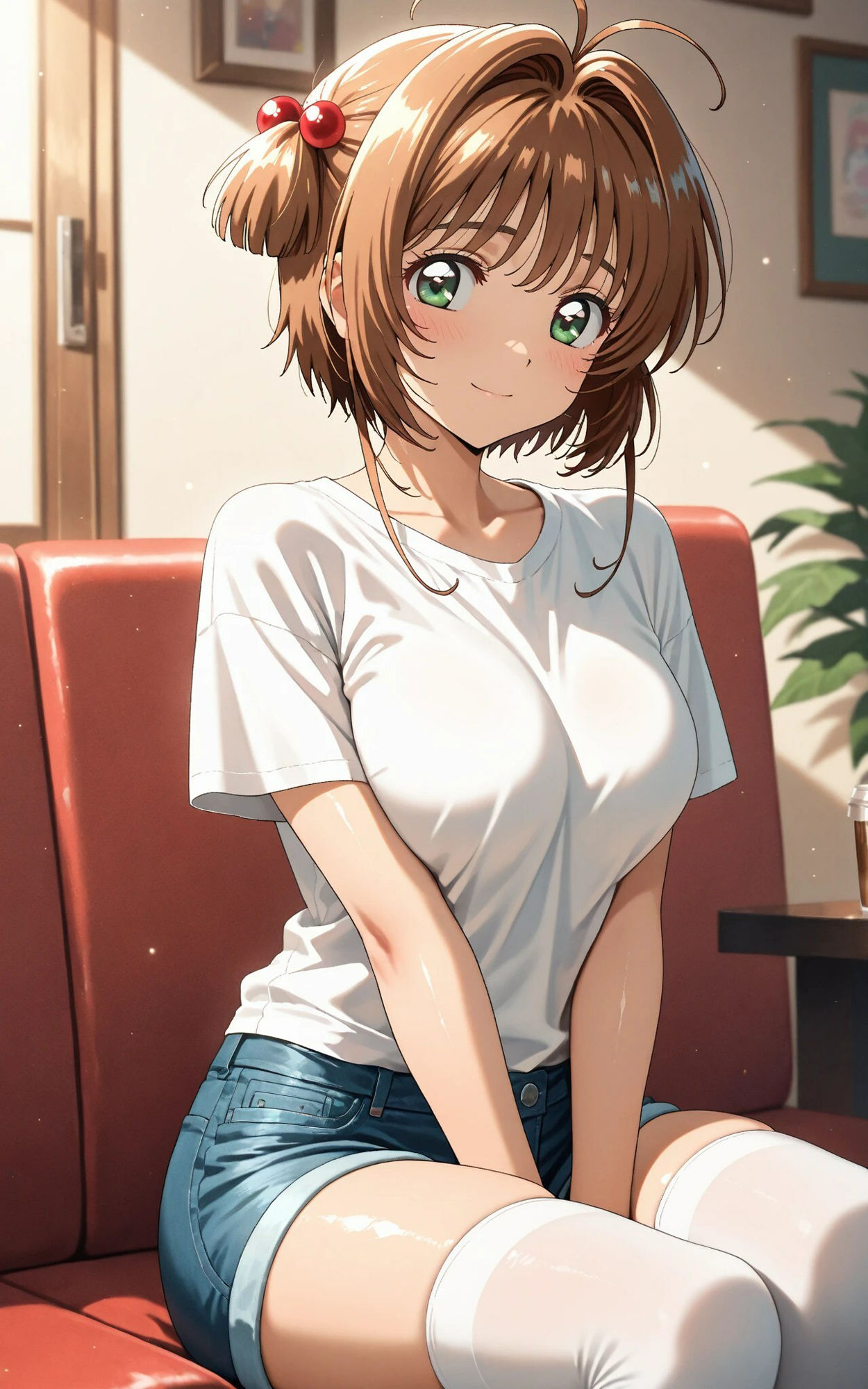 【発情美少女】カードキ〇プターさくら  木之〇桜 室内イチャイチャ編 - サンプル画像 1