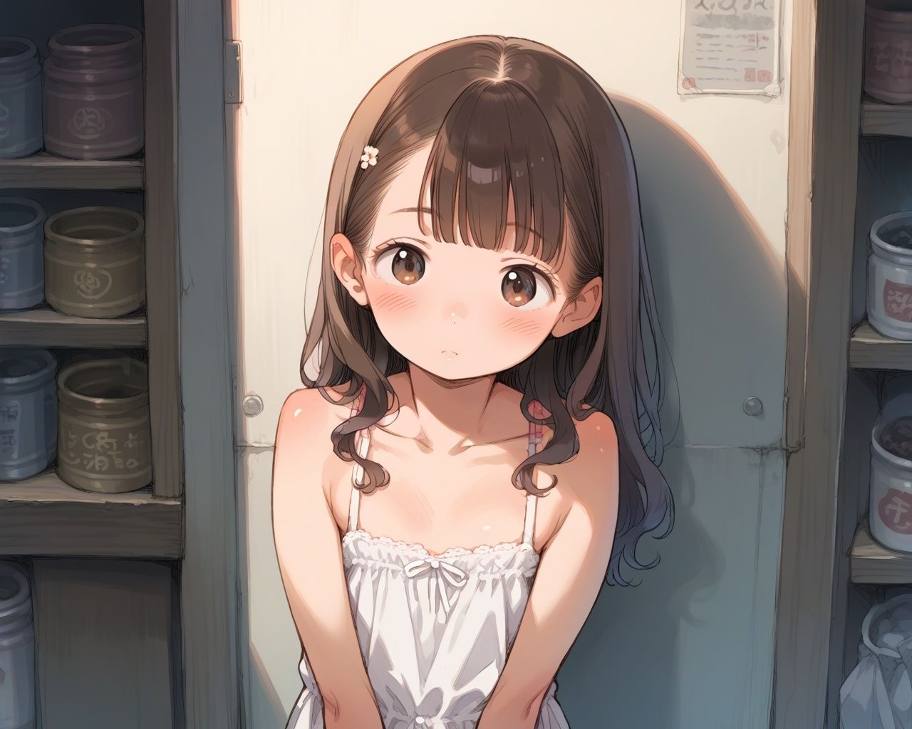 小さな突起物と染みパンの少女に膣出し孕ませ - サンプル画像 1