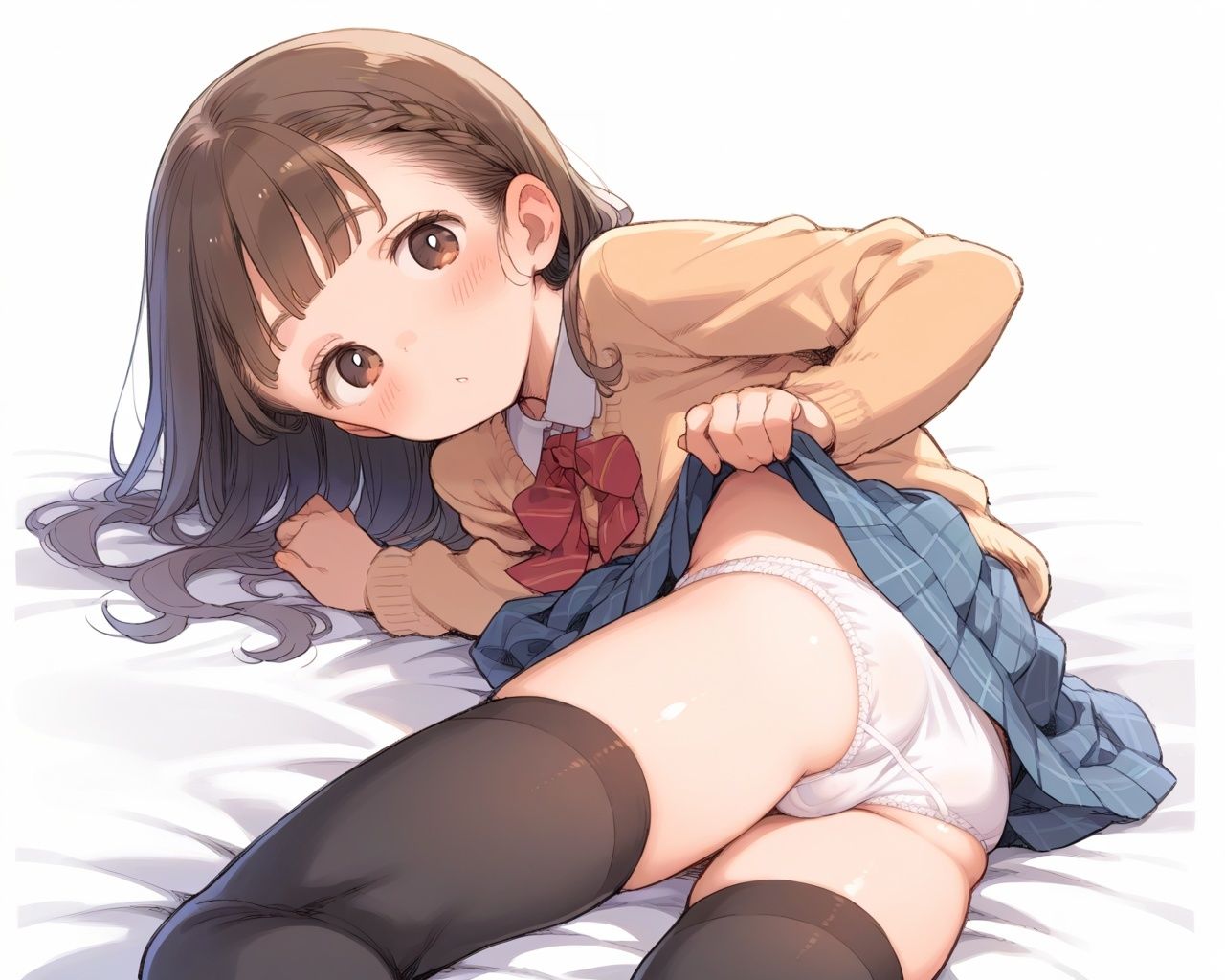 小さな突起物と染みパンの少女に膣出し孕ませ - サンプル画像 2