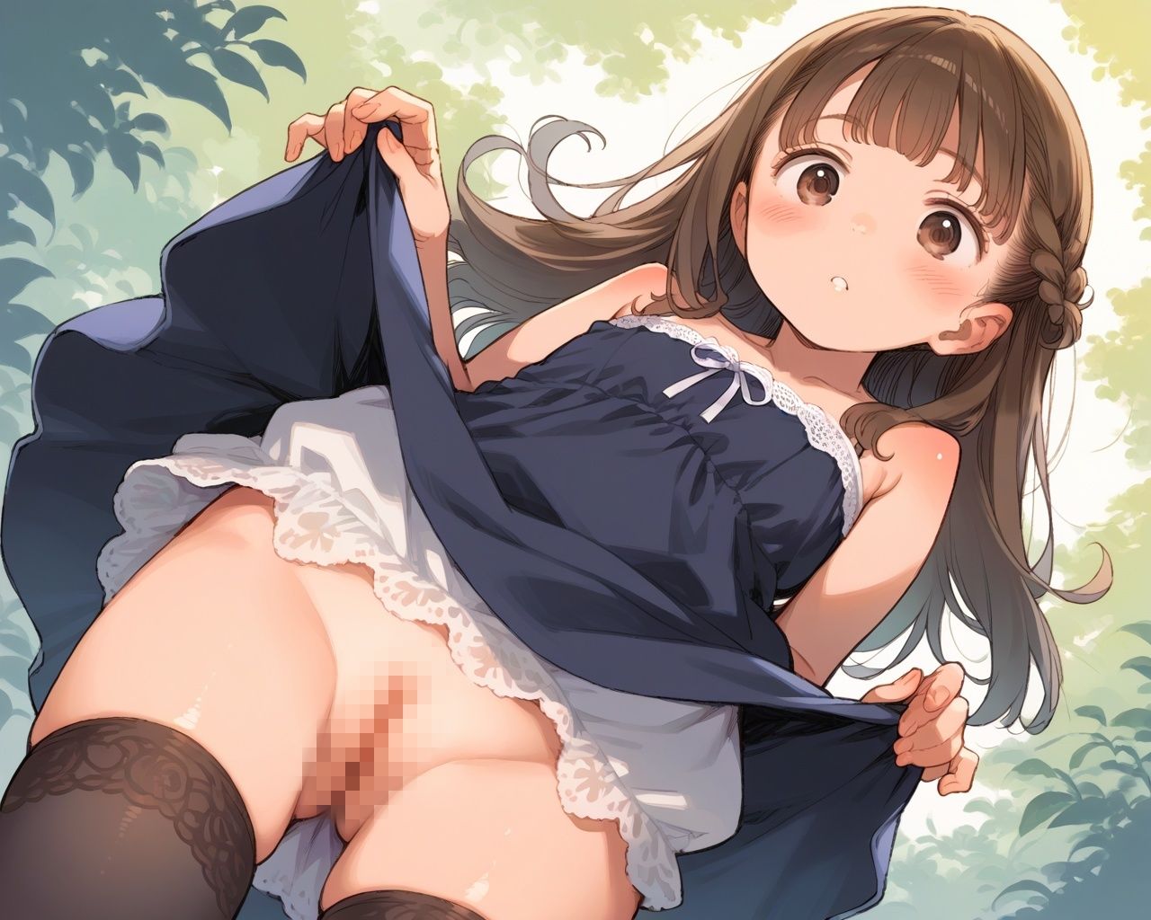 小さな突起物と染みパンの少女に膣出し孕ませ - サンプル画像 9