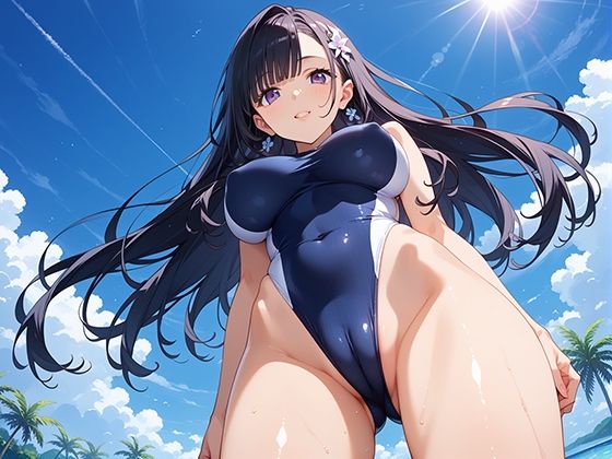 巨乳水着 学校イチ美人な生徒に校則違反水着で迫られ何度もSEXしてしまった - サンプル画像 1