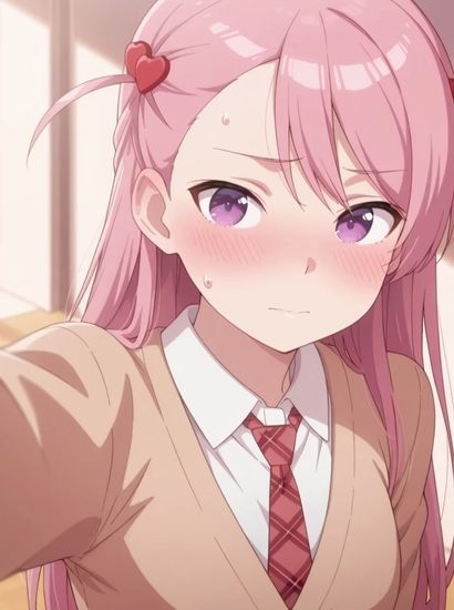 クラスの大嫌いな女子と結婚することになったの桜森真帆から送られてきた自撮り写真 - サンプル画像 1