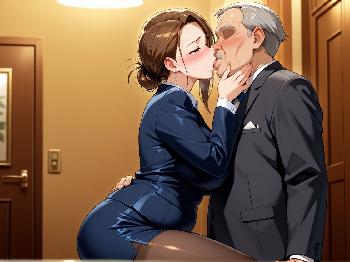 爆乳秘書は絶倫エロ社長の言いなり - サンプル画像 1
